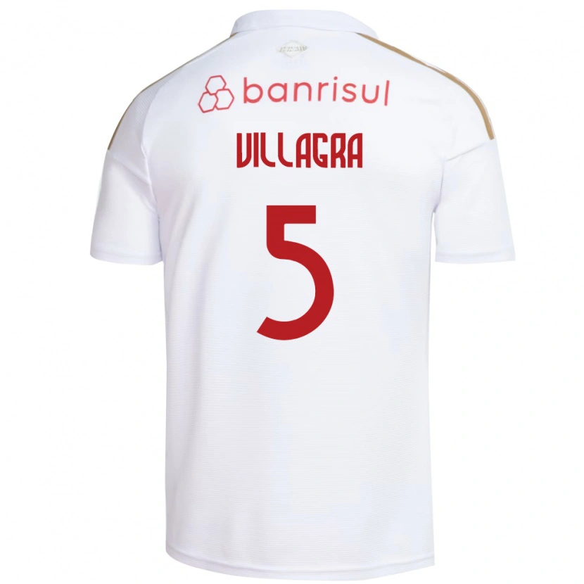 Danxen Men Rodrigo Villagra #5 White Red Away Jersey 2026/27 T-Shirt