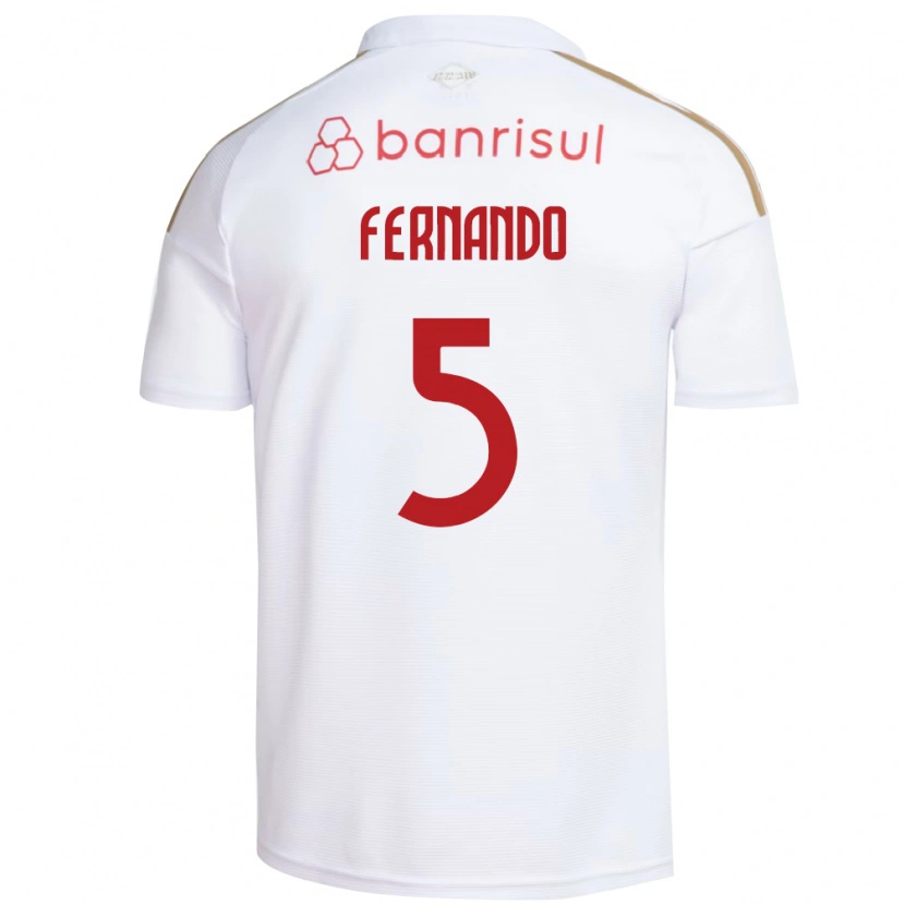 Danxen Men Fernando #5 White Red Away Jersey 2026/27 T-Shirt