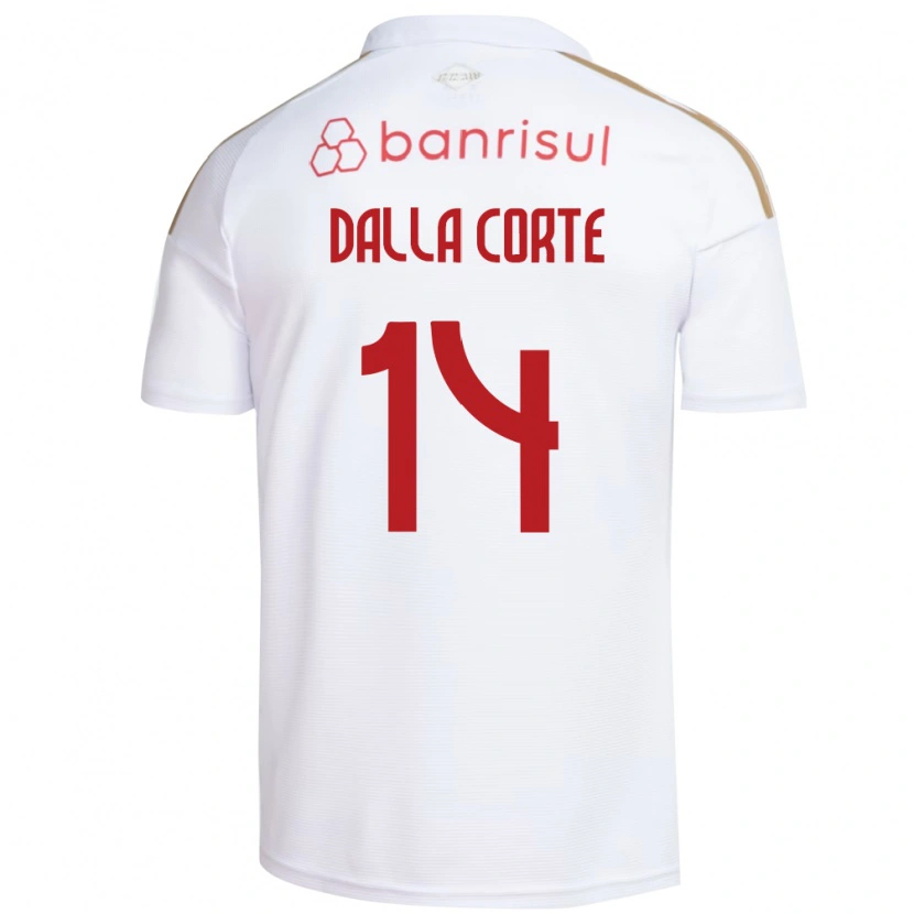 Danxen Men João Dalla Corte #14 White Red Away Jersey 2026/27 T-Shirt