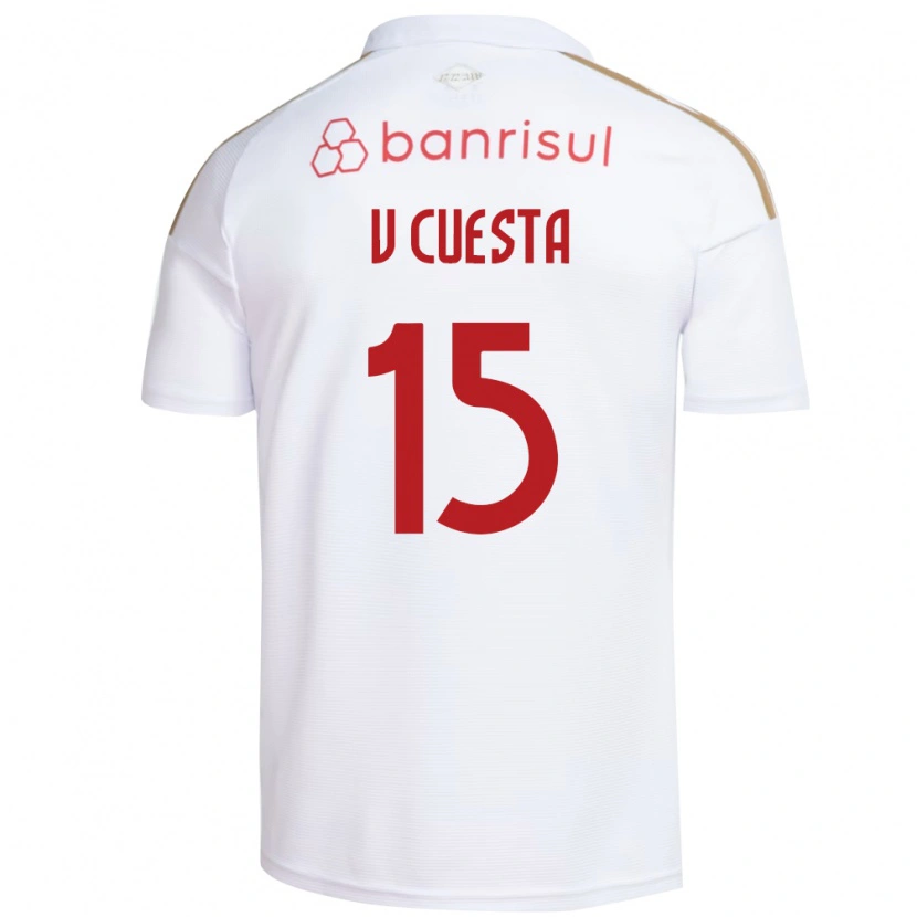 Danxen Men Victor Cuesta #15 White Red Away Jersey 2026/27 T-Shirt