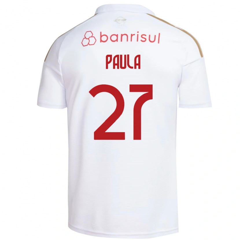 Danxen Men Paulinho Paula #27 White Red Away Jersey 2026/27 T-Shirt
