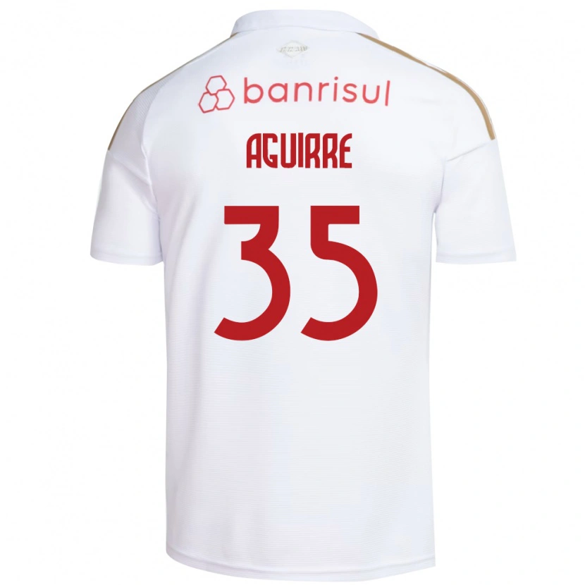 Danxen Men Braian Aguirre #35 White Red Away Jersey 2026/27 T-Shirt