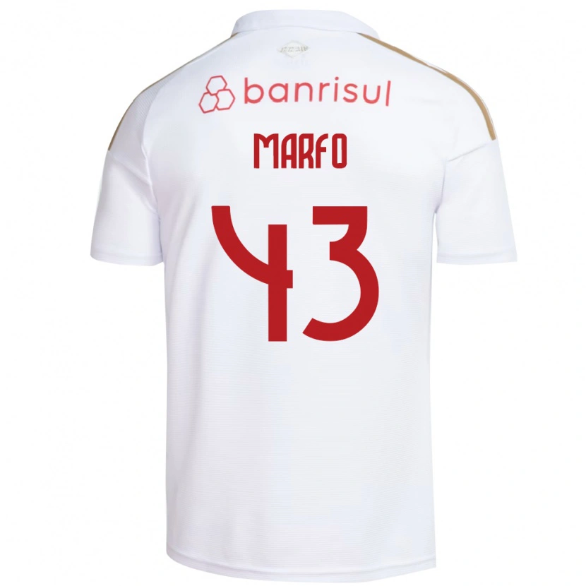 Danxen Men Denis Marfo #43 White Red Away Jersey 2026/27 T-Shirt