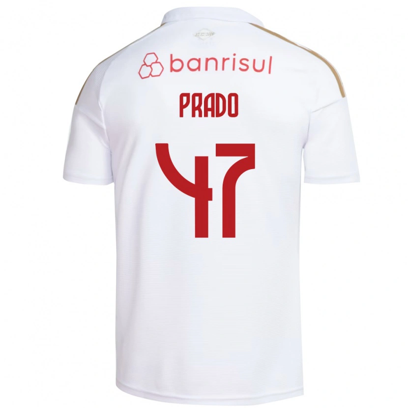 Danxen Men Gustavo Prado #47 White Red Away Jersey 2026/27 T-Shirt