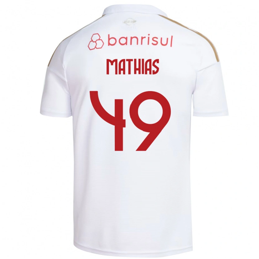 Danxen Men Ricardo Mathias #49 White Red Away Jersey 2026/27 T-Shirt