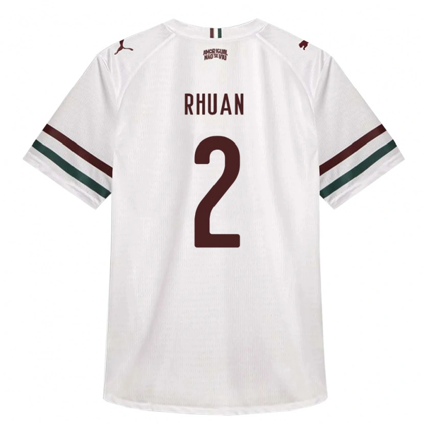 Danxen Men Rhuan Allan Dourado Ribeiro #2 White Green Burgundy Away Jersey 2026/27 T-Shirt