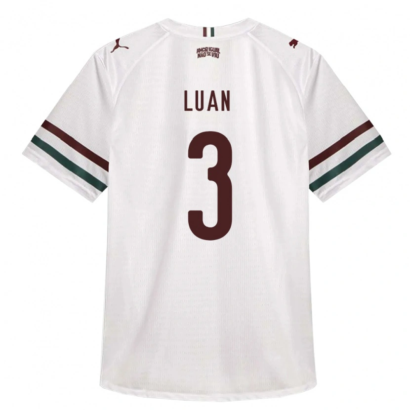 Danxen Men Luan Braga Fernandes #3 White Green Burgundy Away Jersey 2026/27 T-Shirt