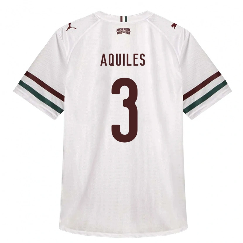Danxen Men Bruno Aquiles #3 White Green Burgundy Away Jersey 2026/27 T-Shirt