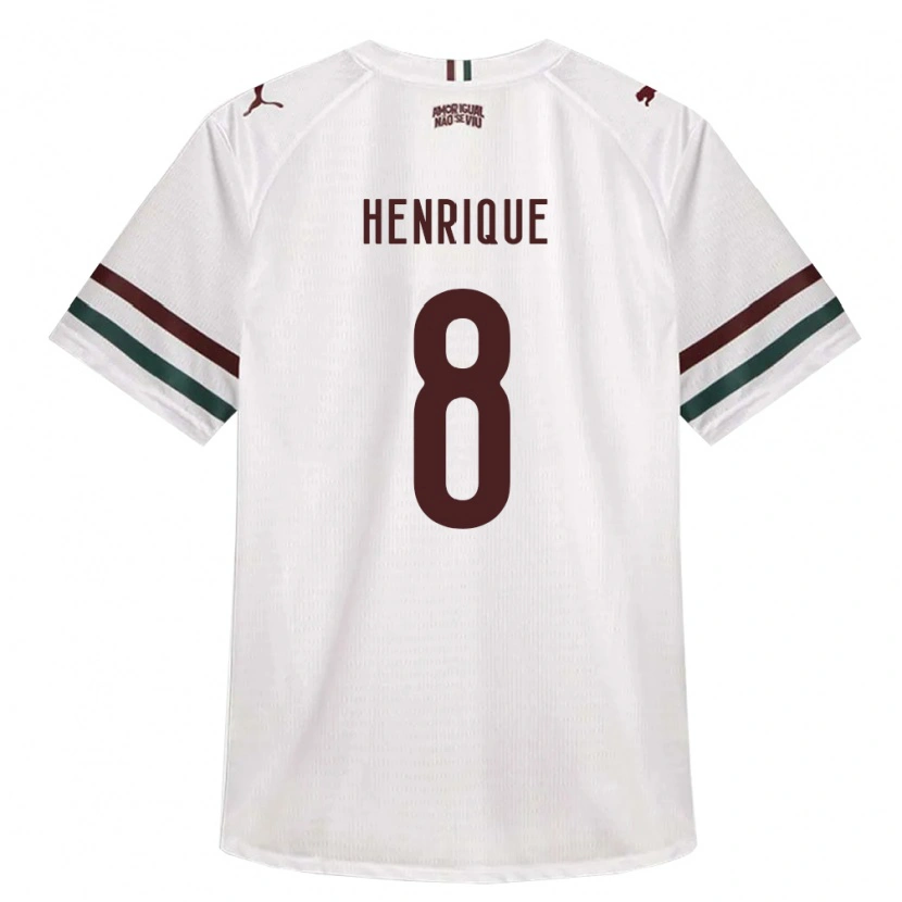 Danxen Men Gabriel Henrique #8 White Green Burgundy Away Jersey 2026/27 T-Shirt