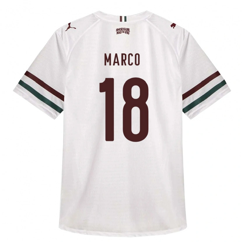 Danxen Men Marco Antonio De Sousa Medeiros #18 White Green Burgundy Away Jersey 2026/27 T-Shirt