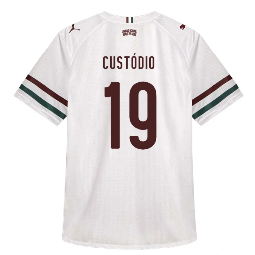 Danxen Men Gustavo Custódio #19 White Green Burgundy Away Jersey 2026/27 T-Shirt