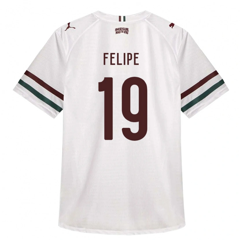 Danxen Men Felipe Gustavo Araujo Sousa #19 White Green Burgundy Away Jersey 2026/27 T-Shirt