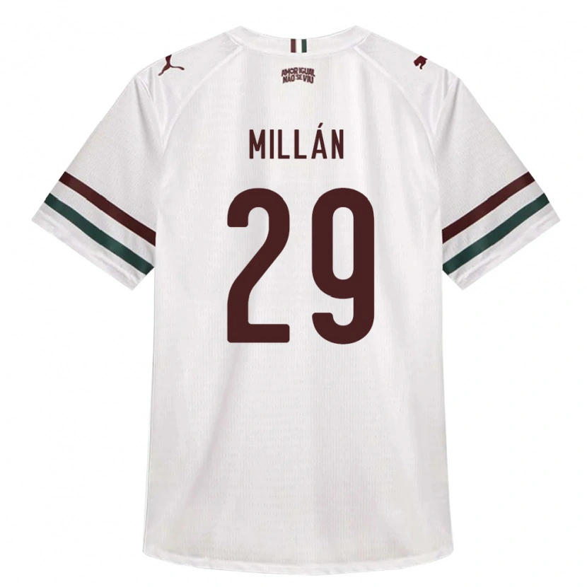 Danxen Men Julián Millán #29 White Green Burgundy Away Jersey 2026/27 T-Shirt