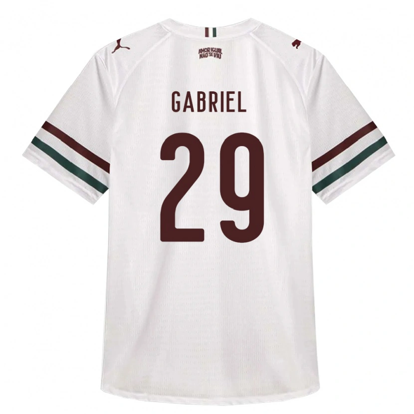 Danxen Men Isack Gabriel #29 White Green Burgundy Away Jersey 2026/27 T-Shirt