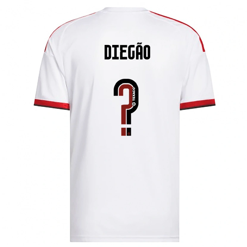 Danxen Men Diegão #0 White Red Black Away Jersey 2026/27 T-Shirt