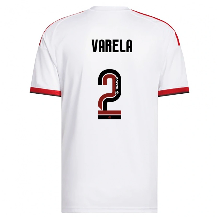 Danxen Men Guillermo Varela #2 White Red Black Away Jersey 2026/27 T-Shirt