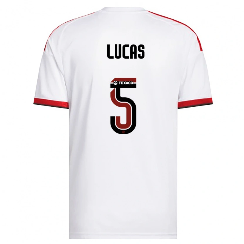 Danxen Men Rayan Lucas #5 White Red Black Away Jersey 2026/27 T-Shirt