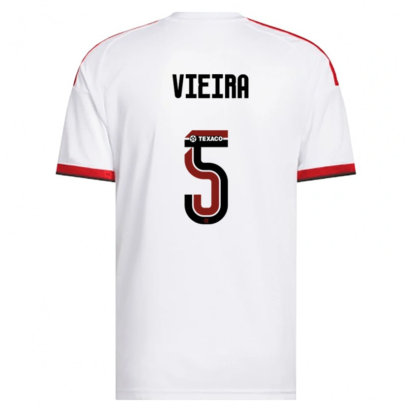 Danxen Men Lucas Vieira #5 White Red Black Away Jersey 2026/27 T-Shirt