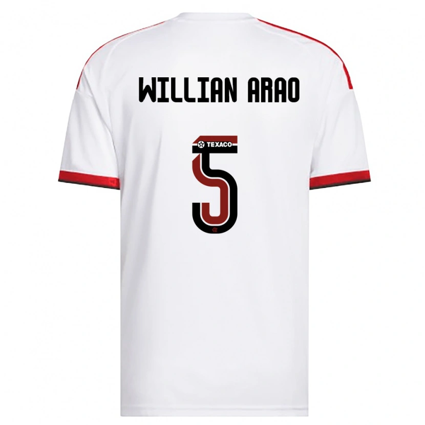 Danxen Men Willian Arao #5 White Red Black Away Jersey 2026/27 T-Shirt