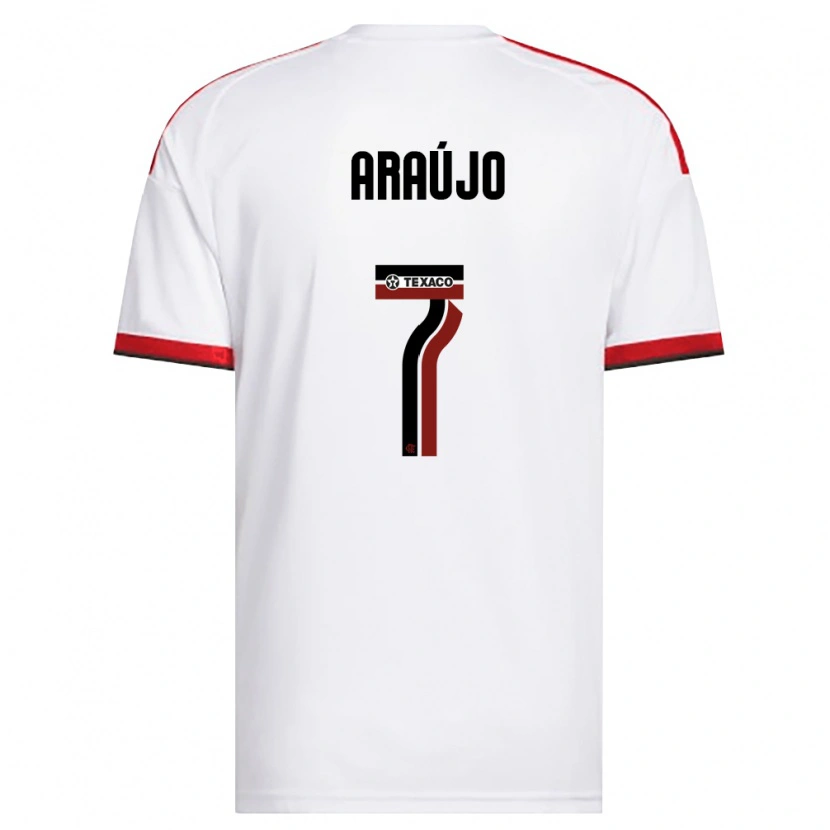 Danxen Men Luiz Araújo #7 White Red Black Away Jersey 2026/27 T-Shirt