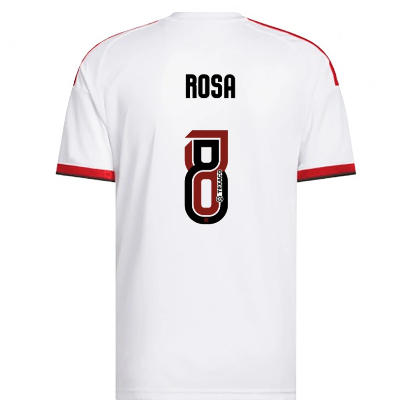 Danxen Men Bruna Rosa #8 White Red Black Away Jersey 2026/27 T-Shirt