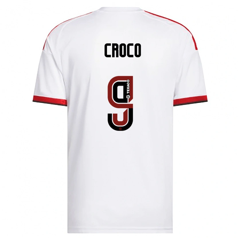 Danxen Men Gabi Croco #9 White Red Black Away Jersey 2026/27 T-Shirt
