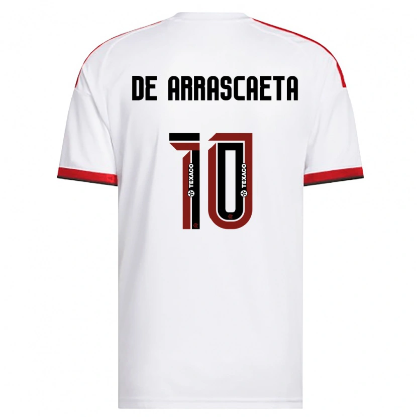 Danxen Men Giorgian De Arrascaeta #10 White Red Black Away Jersey 2026/27 T-Shirt