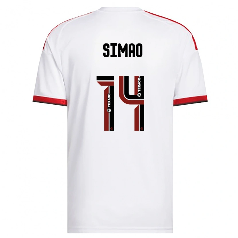 Danxen Men Samhia Simao #14 White Red Black Away Jersey 2026/27 T-Shirt
