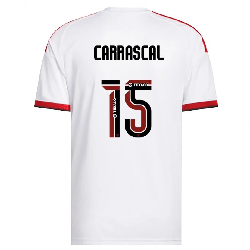 Danxen Men Jorge Carrascal #15 White Red Black Away Jersey 2026/27 T-Shirt