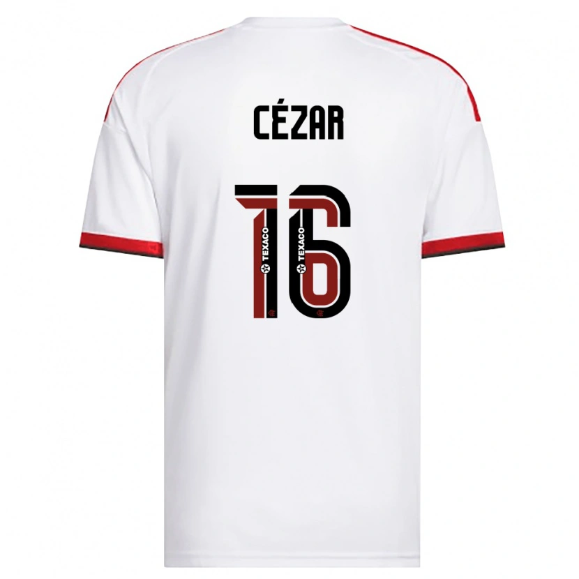 Danxen Men Paulo Cézar #16 White Red Black Away Jersey 2026/27 T-Shirt