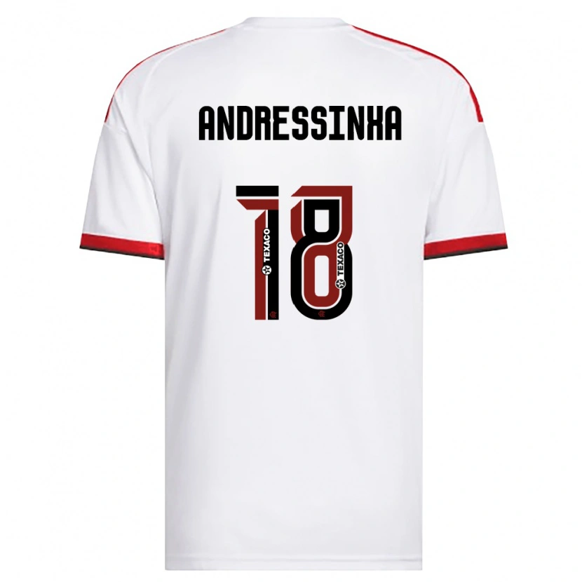 Danxen Men Andressinha #18 White Red Black Away Jersey 2026/27 T-Shirt