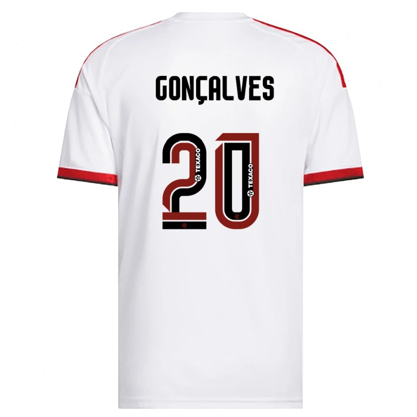 Danxen Men Matheus Gonçalves #20 White Red Black Away Jersey 2026/27 T-Shirt