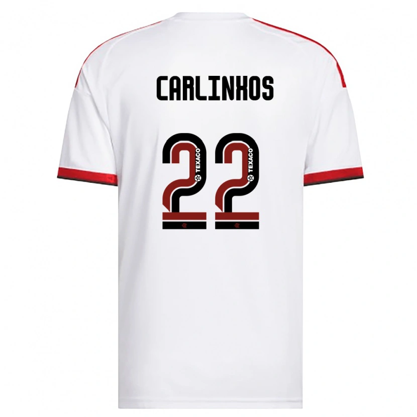Danxen Men Carlinhos #22 White Red Black Away Jersey 2026/27 T-Shirt