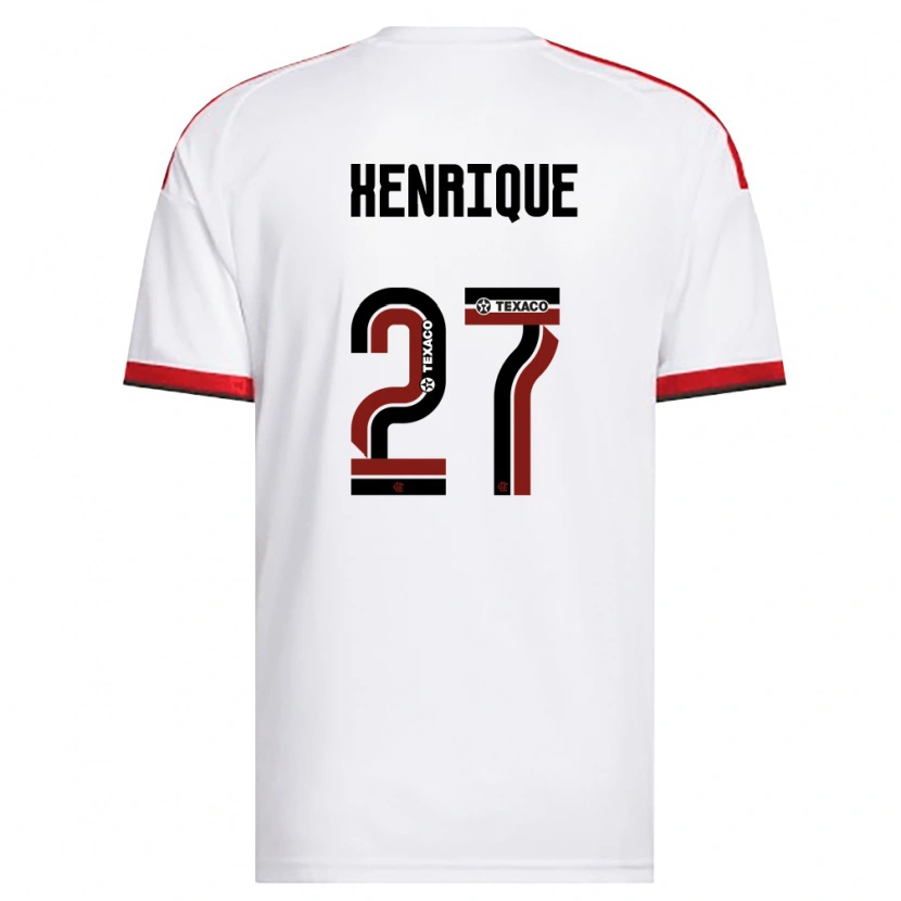 Danxen Men Bruno Henrique #27 White Red Black Away Jersey 2026/27 T-Shirt
