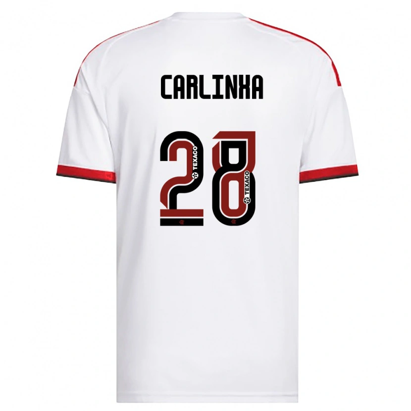 Danxen Men Carlinha #28 White Red Black Away Jersey 2026/27 T-Shirt