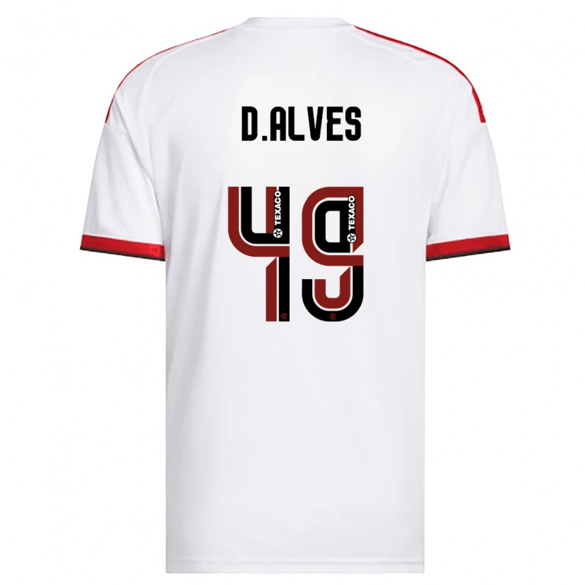 Danxen Men Dyogo Alves #49 White Red Black Away Jersey 2026/27 T-Shirt