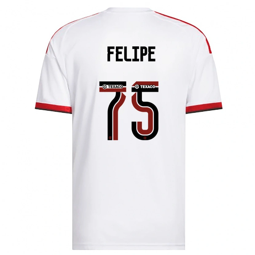 Danxen Men Luiz Felipe #75 White Red Black Away Jersey 2026/27 T-Shirt
