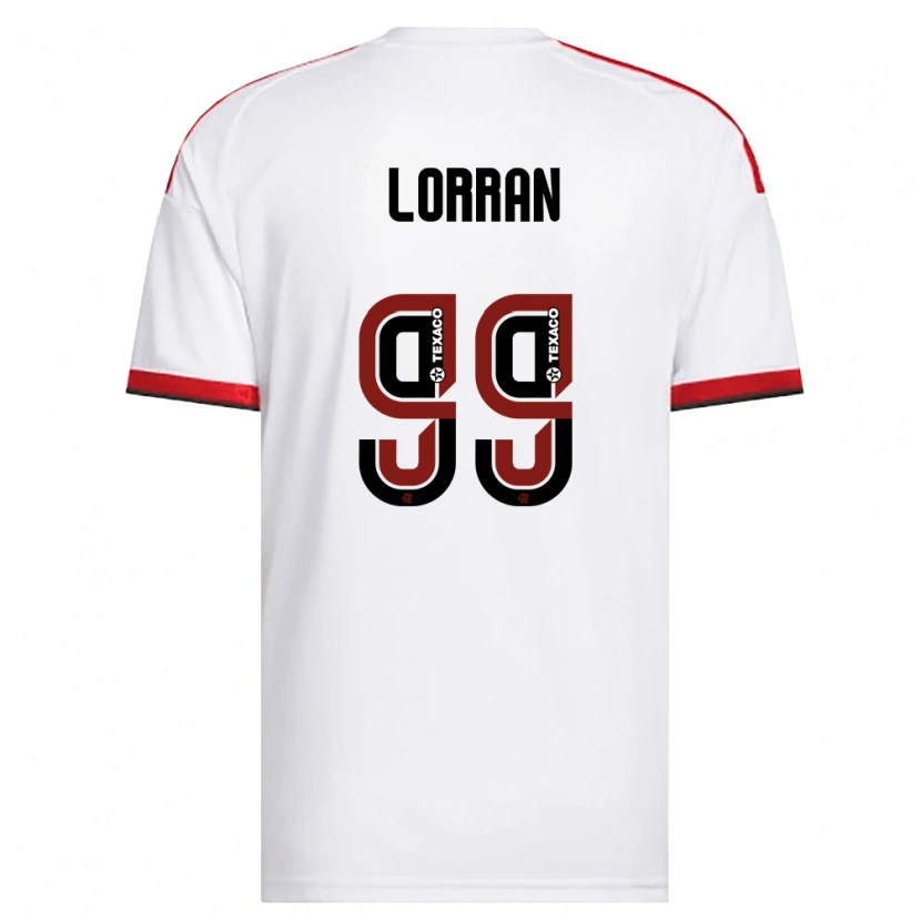 Danxen Men Lorran Lucas Pereira De Sousa #99 White Red Black Away Jersey 2026/27 T-Shirt