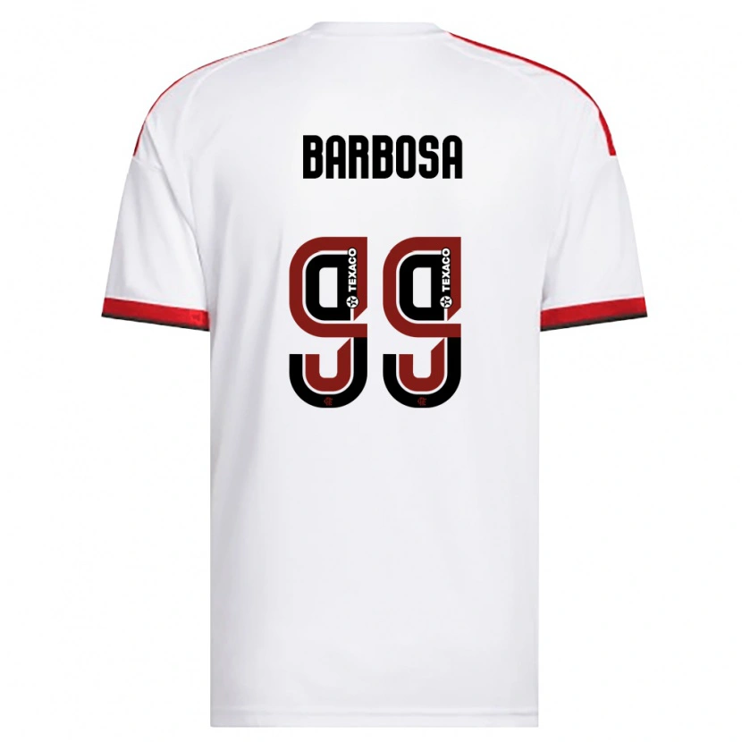 Danxen Men Gabriel Barbosa #99 White Red Black Away Jersey 2026/27 T-Shirt