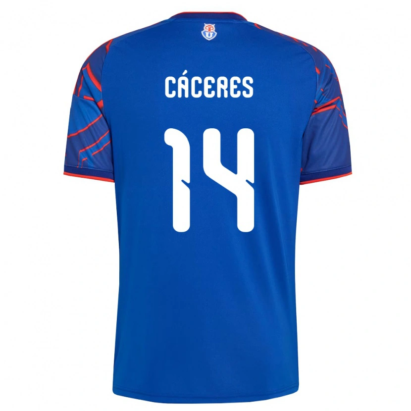 Danxen Women Franco Cáceres #14 Royal Blue Red Home Jersey 2026/27 T-Shirt