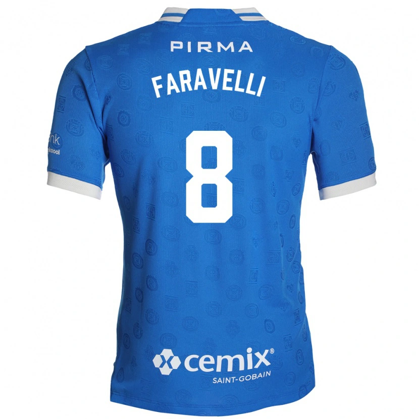 Danxen Women Lorenzo Faravelli #8 Blue White Red Home Jersey 2026/27 T-Shirt