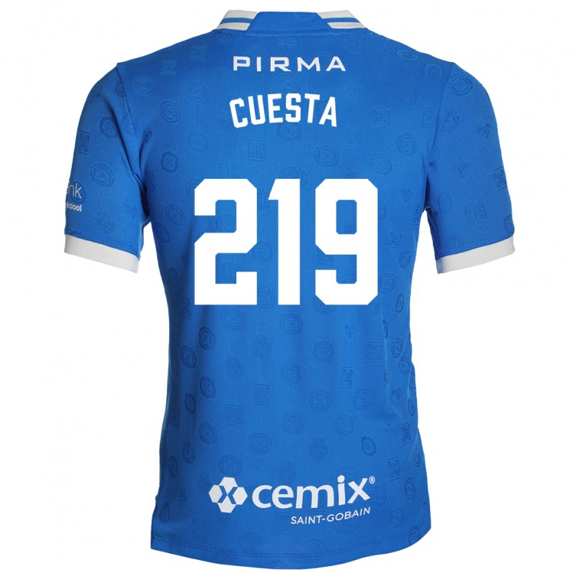 Danxen Women Íñigo Cuesta #219 Blue White Red Home Jersey 2026/27 T-Shirt