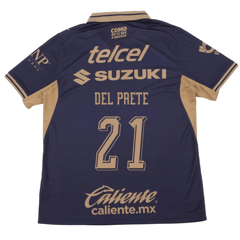 Danxen Women Gustavo Del Prete #21 Purple Brown Home Jersey 2026/27 T-Shirt