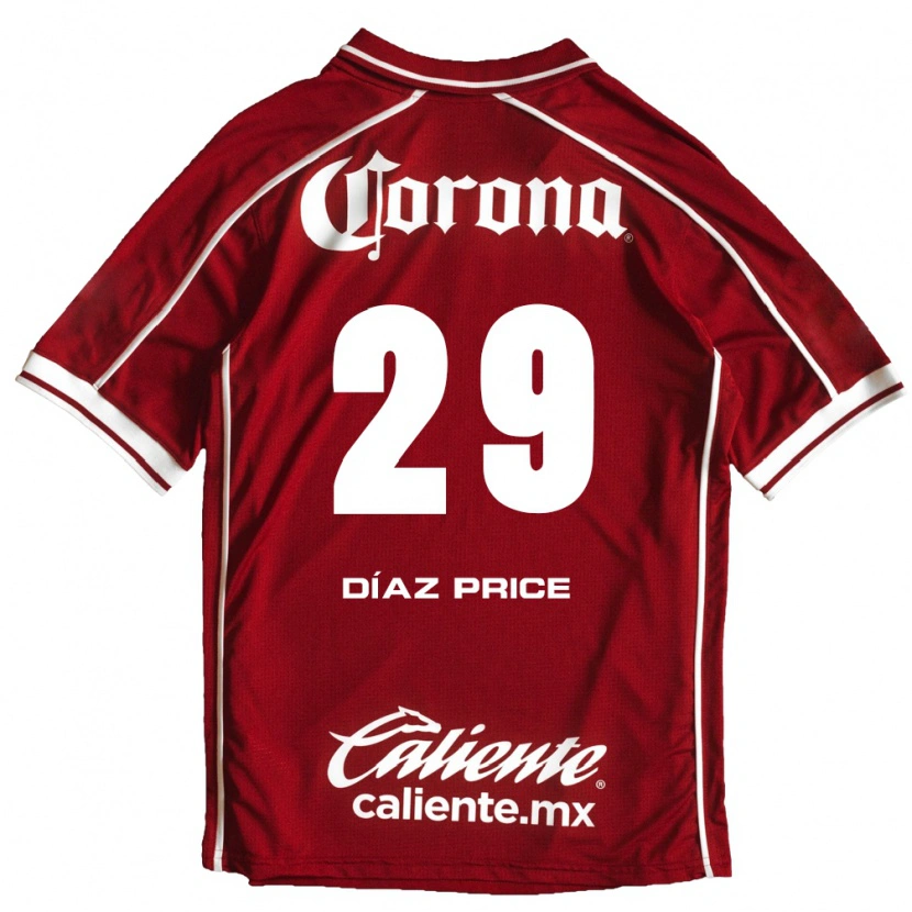Danxen Women Jorge Díaz Price #29 White Red Home Jersey 2026/27 T-Shirt
