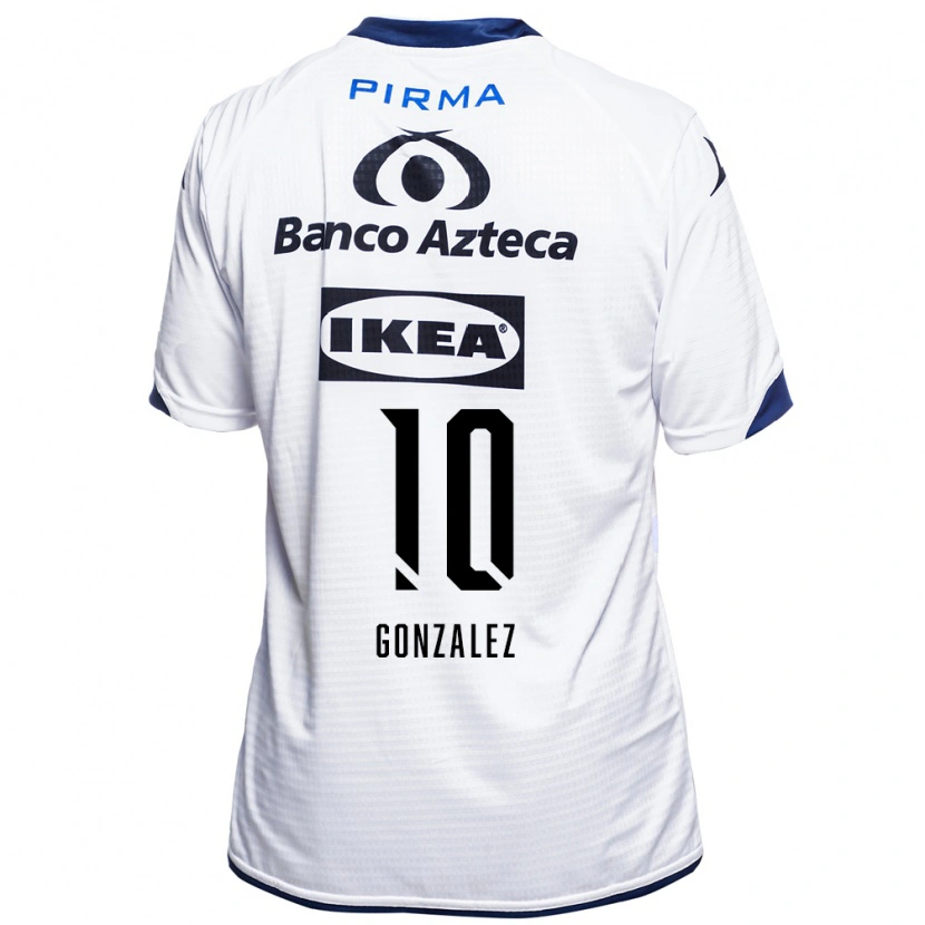 Danxen Women Jair Gonzalez #10 White Black Blue Home Jersey 2026/27 T-Shirt