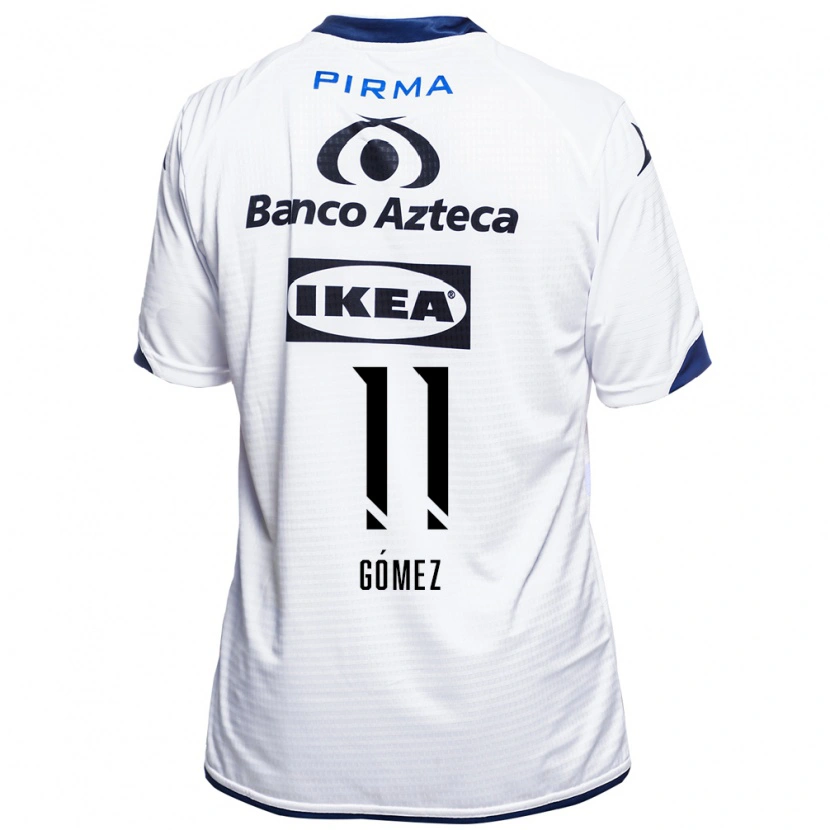 Danxen Women Emiliano Gómez #11 White Black Blue Home Jersey 2026/27 T-Shirt