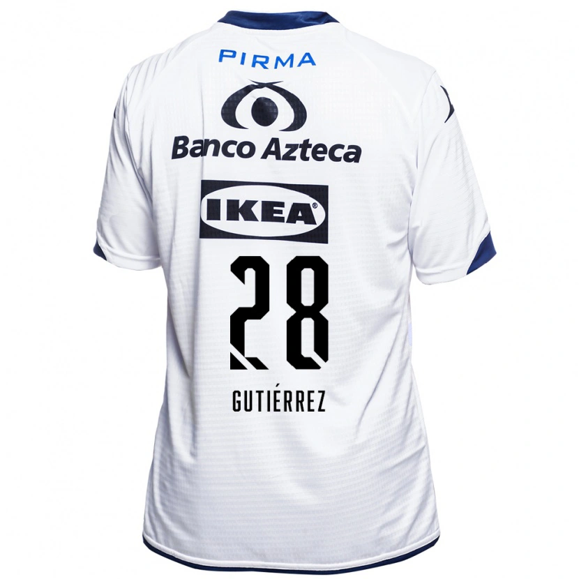 Danxen Women Daniel Gutiérrez #28 White Black Blue Home Jersey 2026/27 T-Shirt