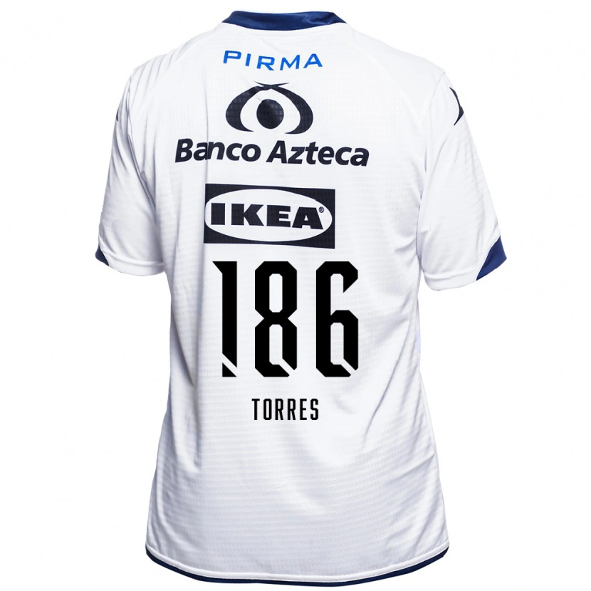 Danxen Women Cristopher Torres #186 White Black Blue Home Jersey 2026/27 T-Shirt