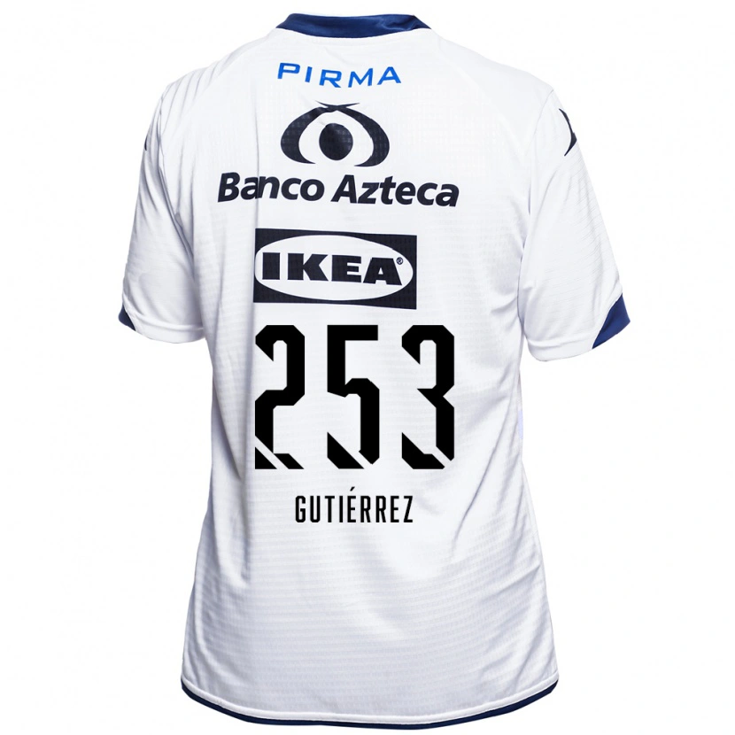 Danxen Women Santiago Gutiérrez #253 White Black Blue Home Jersey 2026/27 T-Shirt