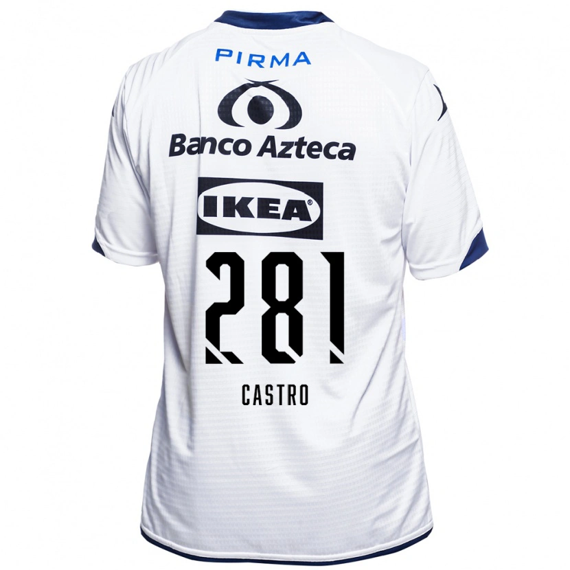 Danxen Women Emilio Castro #281 White Black Blue Home Jersey 2026/27 T-Shirt